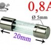 0,8A bezpiecznik szklany zwłoczny 5x20mm
