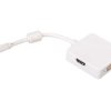 Kabel adapter miniDisplayPort 1.1a Typ miniDP/DP+HDMI+DVI-D, M/Ż biały 0,2m