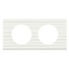 CELIANE Ramka minerał corian biały żłobkowany 2 podwójna 069012 LEGRAND
