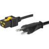 Power cord, Switzerland, plug type J, straight on C19 socket, straight, H05VV-F3G1.5 mm², black, 2 m, 6051.2045