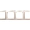 KARO Ramka poczwórna ecru perłowy R-4S/42