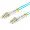 Patchcord światłowodowy MM LC/UPC-LC/UPC duplex 3mm OM3 bezhalogenowy LSOH aqua 2m LANBERG