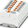 Distribution block, push-in connection, 0.34-4.0 mm², 41 A, 6 kV, white, 1046972