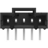 Pin header, 5 pole, pitch 2.54 mm, angled, black, 5-103634-4