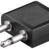Podróżny/Samolotowy adapter do słuchawek AUX z gniazdem jack 3,5 mm - Połączenie typu 2 wtyczka 3,5 mm (2-pinowy, mono)