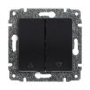 VENA Łącznik żaluzjowy z klawiszem bez ramki 16AX250V czarny mat 510928