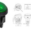 PRZEŁĄCZNIK OKRĄGŁY HERMETYCZNY ZIELONY 230V MKO DWUTOROWY