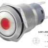 Przycisk chwilowy 19mm LED punkt czerw. 12V