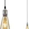 Lampa sufitowa, podwieszana Paulmann Eldar 50385 E-27 szary, nikiel
