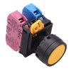 YW1B-M1E11Y Yellow 22mm Momentary Push Button Switch 1NO-1NC IP65 IDEC