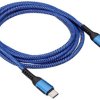 Akyga Kabel USB Złącze męskie USB-C®, Złącze męskie USB-C® 1.80 m niebieski AK-USB-38