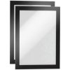Durable 487101 DURAFRAME A5 Self-Adhesive Magnetic Info Frame Black Pack of 2