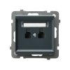 SONATA Gniazdo telefoniczne podwójne niezależne szary grafit GPT-2RN/m/73