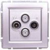 Kos66 Gniazdo Antenowe Podwójne Tv/Sat/Sat Aluminium 664078