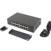 Switch LANBERG 16x 1GB GIGABIT ETHERNET RACK 10/19 RSGE-16