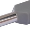 Insulated twin wire end ferrule, 4.0 mm², 12 mm long, gray, 22C438