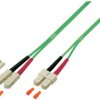 Duplex-jumper, SC duplex to SC duplex, 1 m, OM5, multimode 50/125 µm, O0318.1OM5
