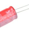 Kondensator 470μF 63V dc Radialny, Otwór przelotowy Wurth Elektronik roztaw: 5mm 13 (Dia.) x 20mm