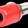 Banana socket 4 mm, fully insulated, red