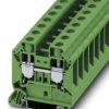 Through terminal block, screw connection, 1.5-25 mm², 2 pole, 76 A, 8 kV, green, 3044211