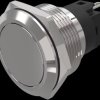 Vandal-proof pushbutton, silver, unlit , mounting Ø 22 mm, IP65/IP67, 82-6651.1000