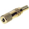 TruComponents 202665 3.5 mm audio jack Connector, straight,Pins:3 Stereo Gold