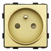 Moduł - gniazdo elektryczne pojedyncze z bolcem - złote - Tawoia Glass