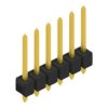 Pin header, 6 pole, pitch 2.54 mm, straight, black, SL 20 THR 139 6 G