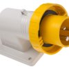 Złącze przemysłowe - zasilające 16A Wtyczka 110 V 2P + E Męski Scame Żółty Montaż ścienny, IP67