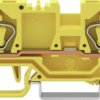 2-wire feed-through terminal, cage clamp, 0.2-6.0 mm², 1 pole, 41 A, 8 kV, yellow, 282-906