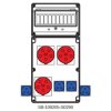Rozdzielnica 3x5x32A 4x3x16A INA=32A IP54 SB-109205-S0290-54