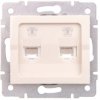 LOGI Gniazdo telefoniczne 2xRJ11 niezależne Kremowy 25166