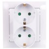 IMPRESJA Gniazdo podwójne z/u Schuko z przesłonami białe GP-2YSP/00