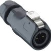 Lutronic 0250 04 Złącze okrągłe złącze męskie proste Łączna ilość styków: 4 1 szt.