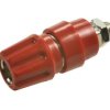 Gniazdo laboratoryjne; 4mm; PKNI10B 930136101; M6; czerwony; 63A; 60V; 52mm; mosiądz niklowany; PF; Hirschmann; RoHS