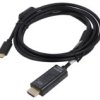 Adapter Hdmi 2.0 Hdmi Wtyk Usb C Wtyk Niklowany 2M Czarny Ak-300330-020-S