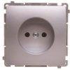 Simon Basic Gniazdo Pojedyncze B/U 16A 250V Srebrny Mat Bmg1.01/43