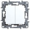 PDU-NILOE2PW Łącznik 250V - standard PL, podwójny, biały, podtynkowy - model NILOE (bez ramki)