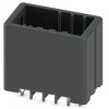 Pin header, 8 pole, pitch 3.81 mm, straight, black, 1341404