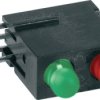 Signal light, green/red, 30 mcd, pitch 2.54 mm, LED number: 2, 1801.2831