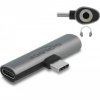 Delock USB-C, Audio adapter [1x złącze męskie USB-C - 1x złącze żeńskie jack 3,5 mm, złącze żeńskie USB-C] 64186 0 cm