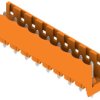 Pin header, 9 pole, pitch 5.08 mm, straight, orange, 1146510000