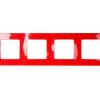 NILOE Ramka poczwórna czerwony tworzywo Poziomy i pionowy poczwórna 665024