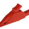 Zacisk krokodylkowy 19A izolowany 39.5mm Czerwony Staubli
