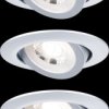 92986 Recessed light, 4.8 W, 3000 K, 70°, round, matt chrome, set of 3