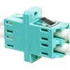 Adapter światłowodowy LC/LC, duplex, wielomodowy OM3, ceramiczna ferrula, błękitny DN-96009-1