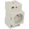 Gniazdo; zasilające AC; CEE 7/5 sieciowe z/u; 002414010; na szynę DIN TS35; 10A; 230V; śrubowy; ETI-Polam; RoHS; IP20