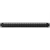Patch panel RACK 19 24 porty typu F 1U czarny LANBERG