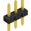 Pin header, 3 pole, pitch 2 mm, straight, black, 10062009