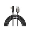 Kabel USB/Lightning 1m BASEUS iPhone, kątowy czarny